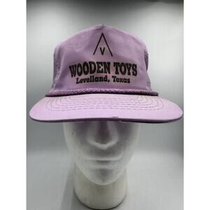 Wooden Toys Men’s Adjustable Hat Otto Cap Lavender Rope Trim Vintage
